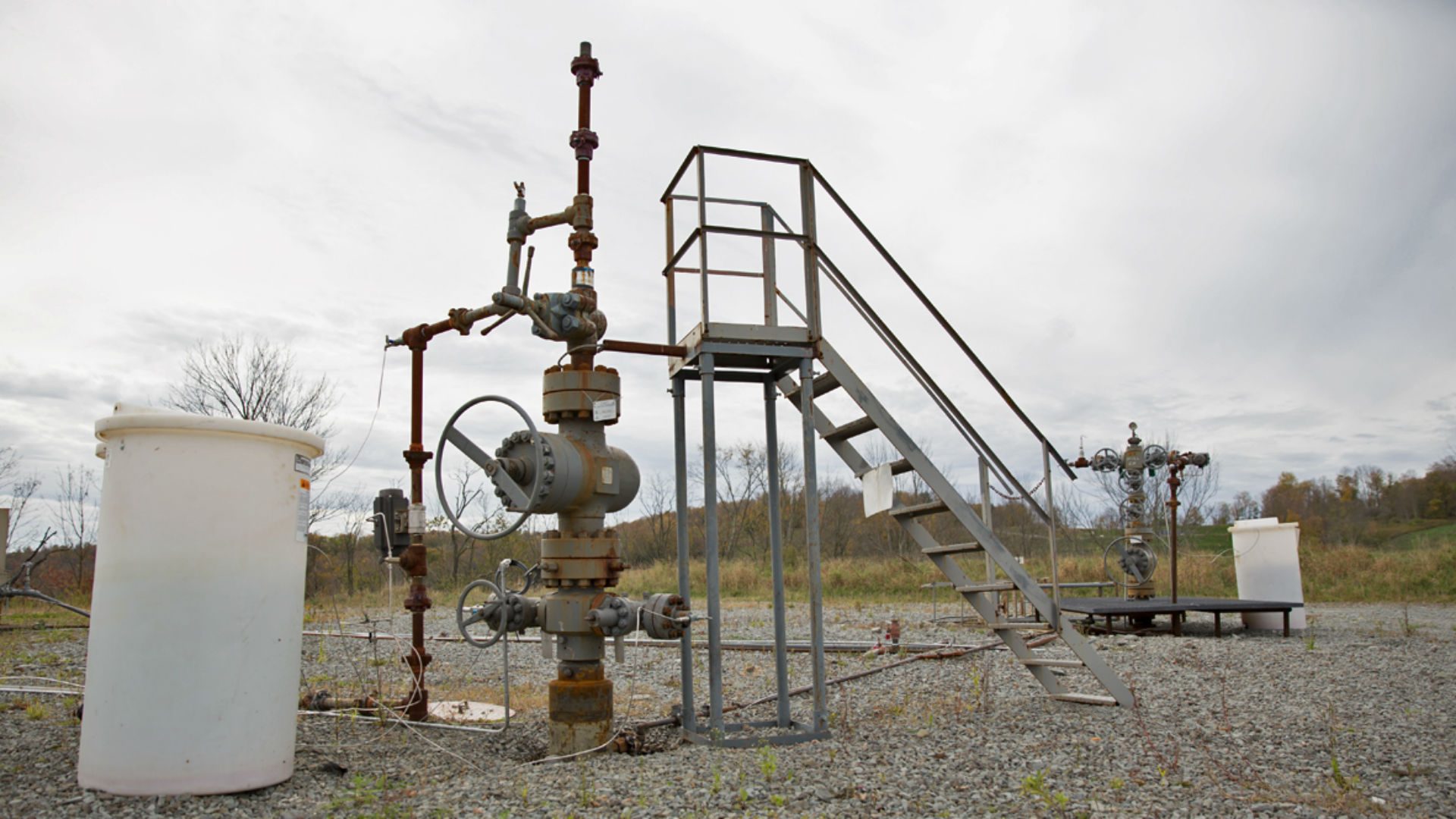 A natural gas well in Susquehanna County.