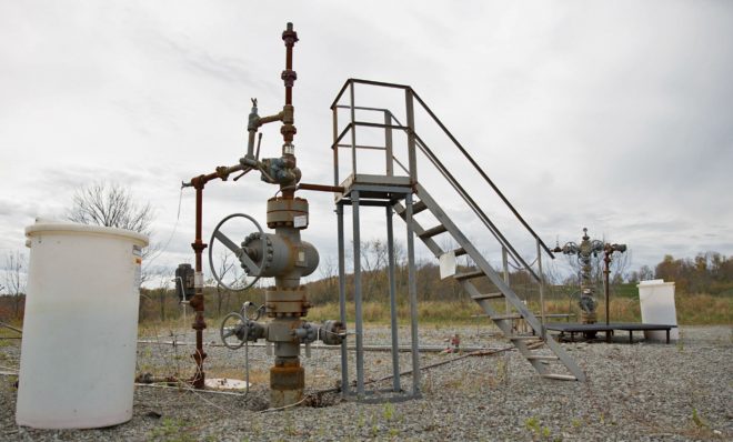 A natural gas well in Susquehanna County.