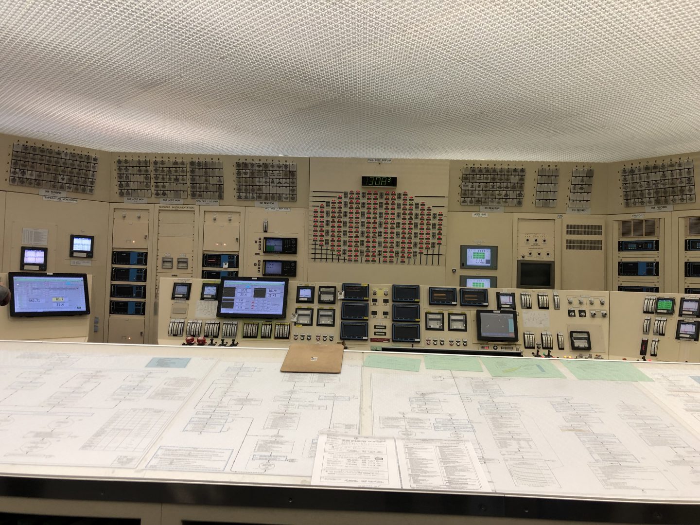 The control room at Peach Bottom Atomic Power Station is seen on Feb. 19, 2019.