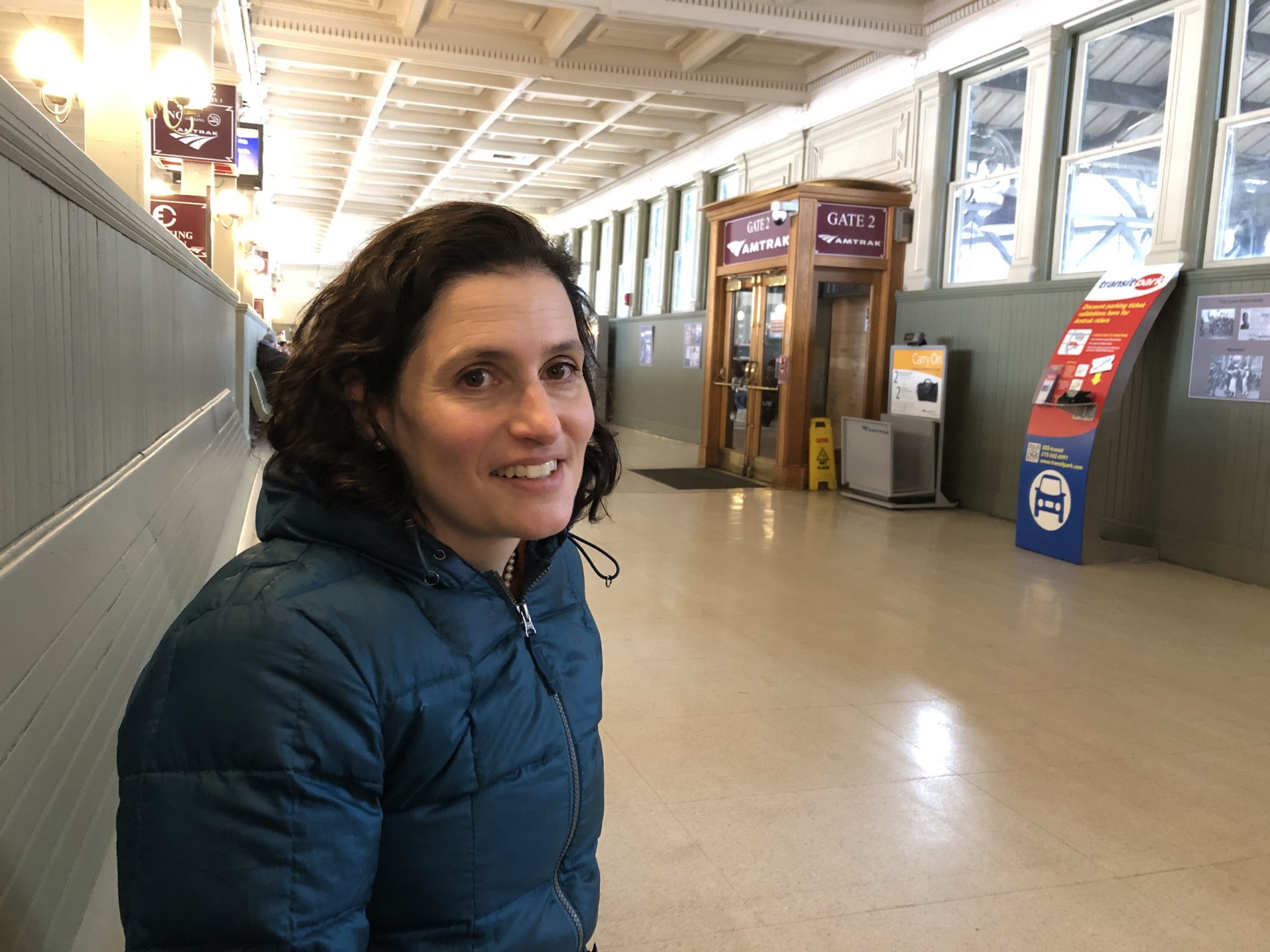 Claire Shubik-Richards, executive director of the Pennsylvania Prison Society, is seen on Wednesday, Feb. 26, 2019, at the Harrisburg Transportation Center. Her organization is based in Philadelphia but she was in the state capital for meetings.