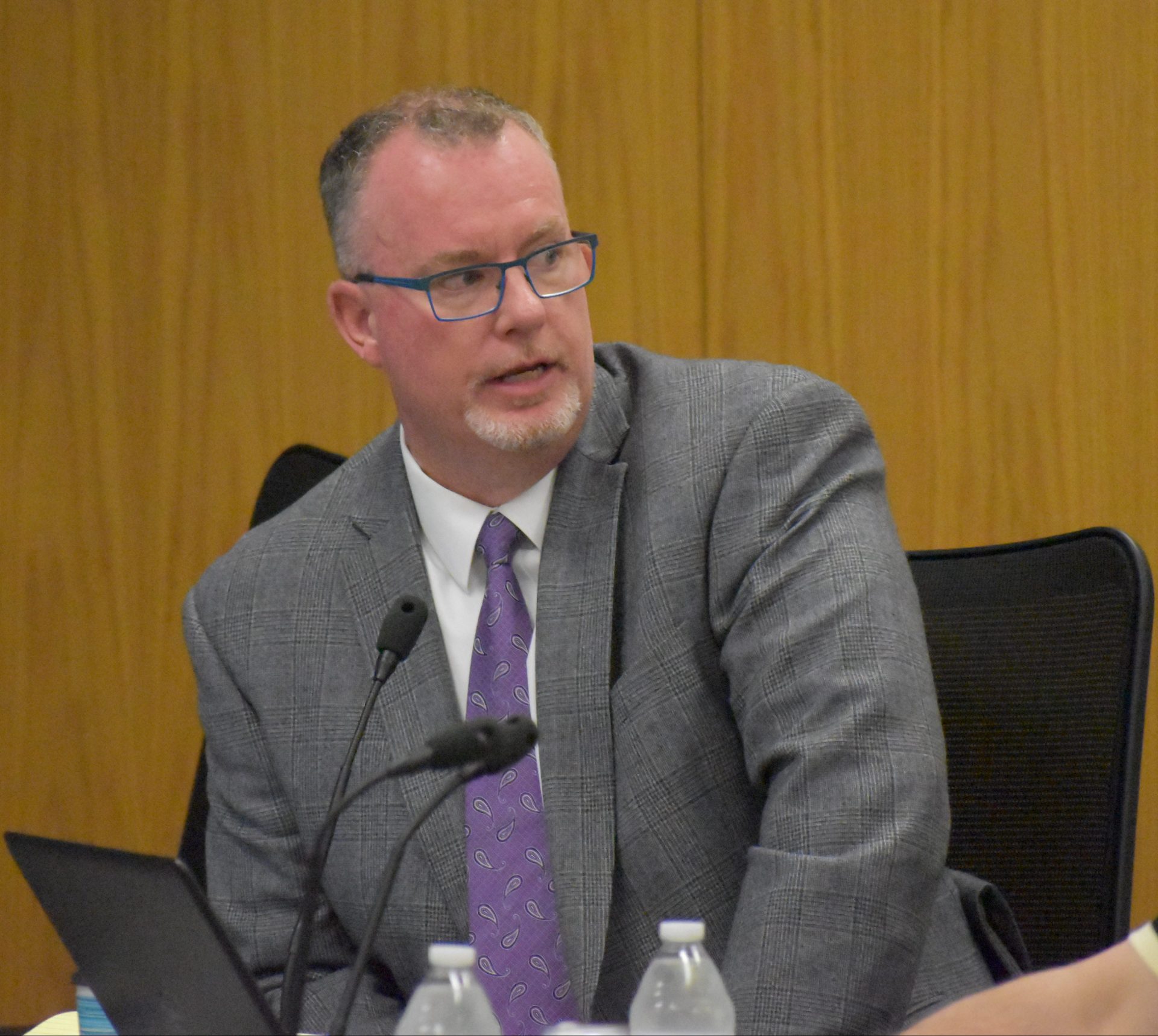 Robert Hollister, a superintendent in Eastern Lancaster County School District, speaks during a meeting on March 14, 2019.