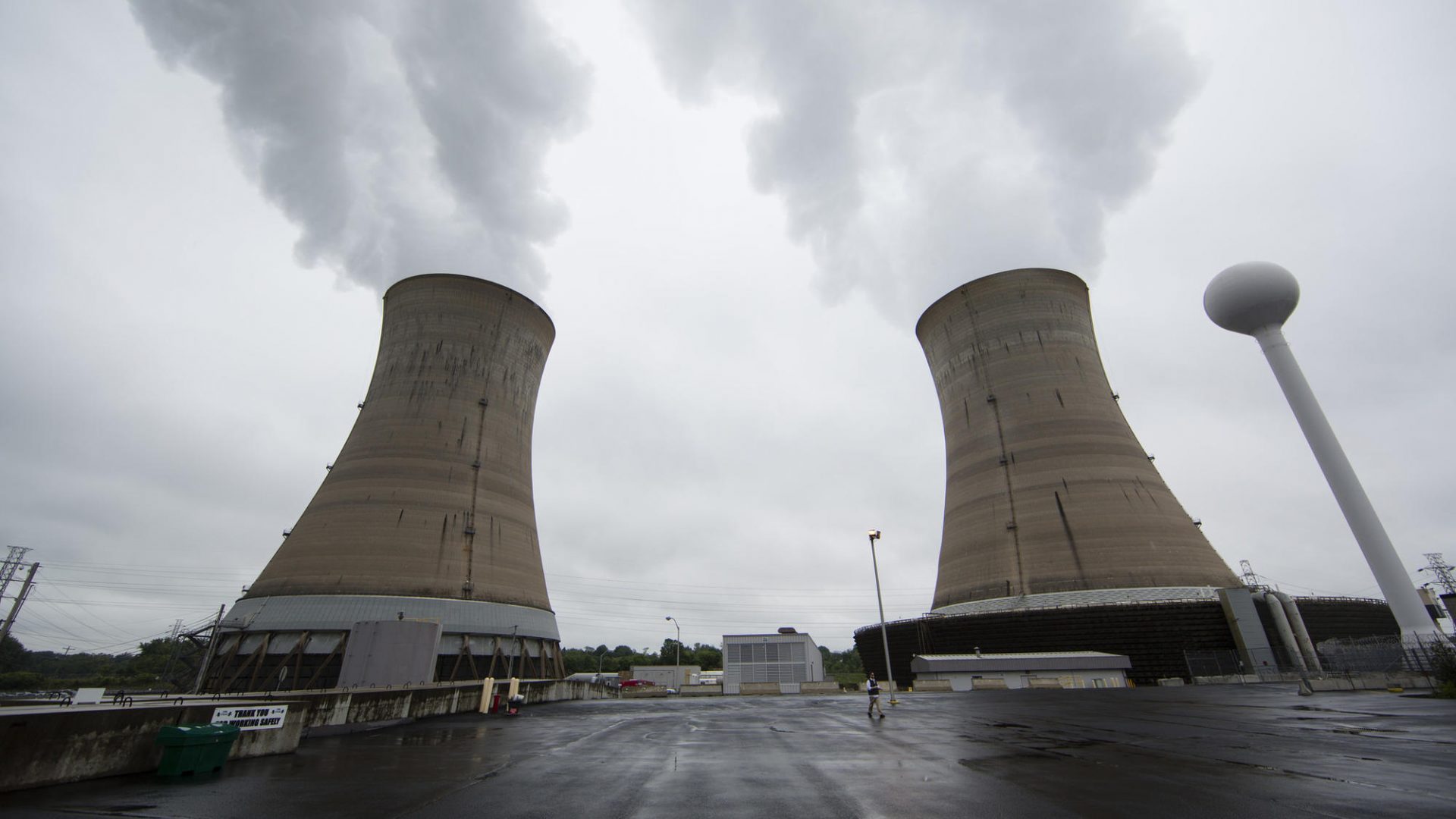 Cooling towers at the Three Mile Island nuclear power plant in Middletown.