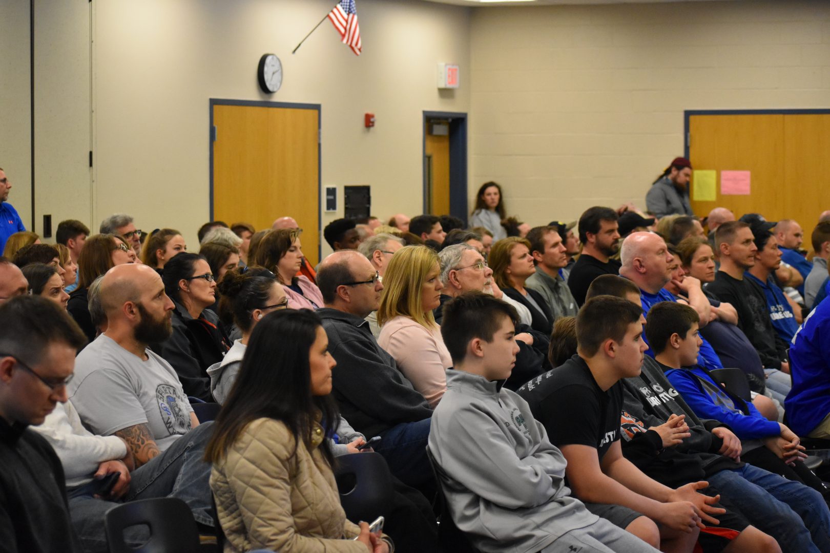 More than 200 people showed up for an Eastern Lancaster County school board meeting on April 15, 2019.