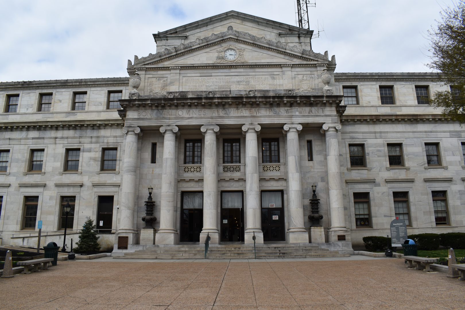 The Delaware County courthouse in Media is seen on April 11, 2019.
