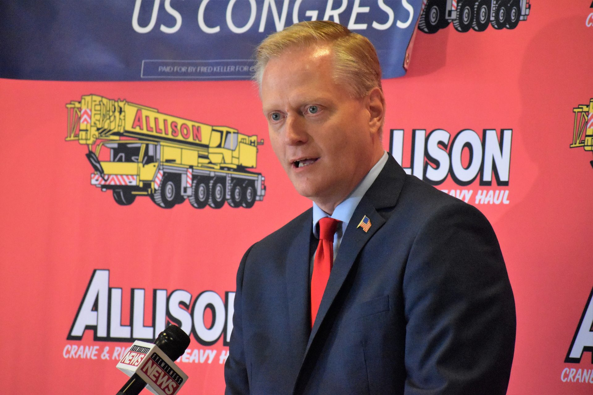 Republican Fred Keller speaks during a campaign stop on May 2, 2019, in Lycoming County.