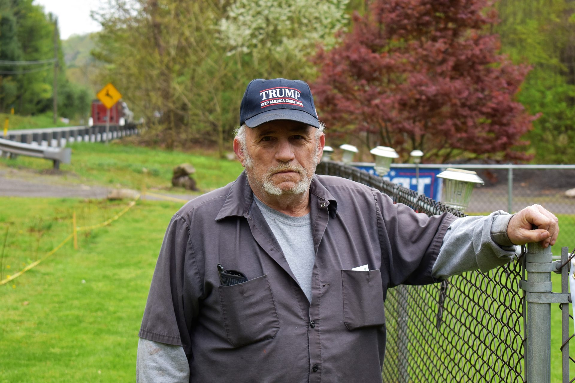 Daniel Klein, 69, is seen outside his home in Wyoming County on May 3, 2019.