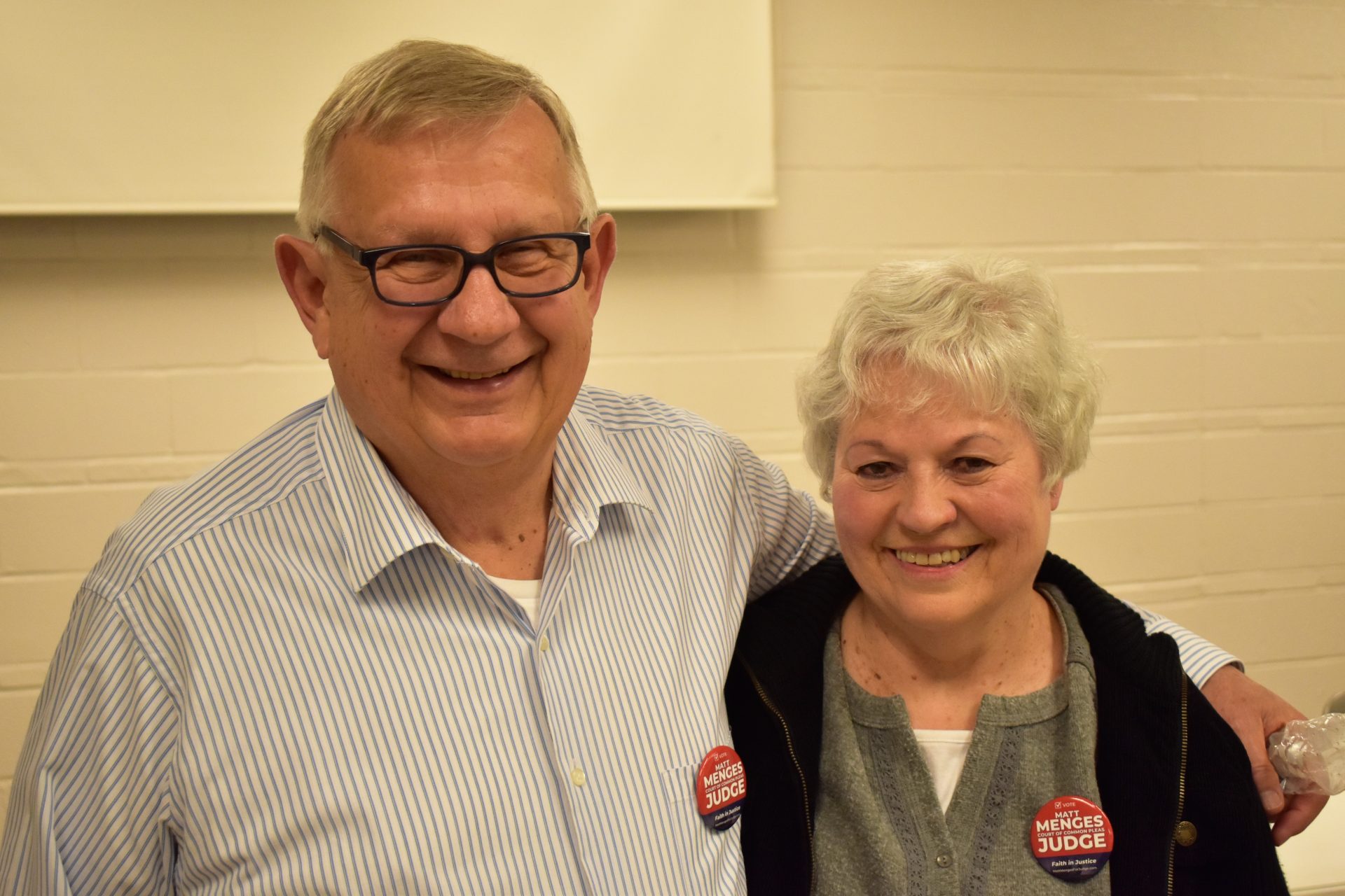 Harold Anstine and his wife, Dorrie, attended a debate hosted by the Republican Club of York County on April 29, 2019.