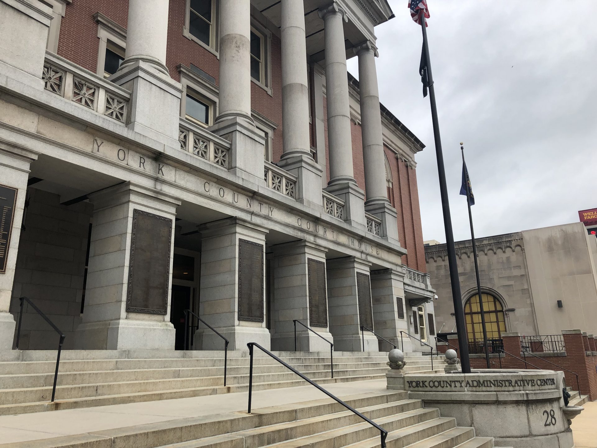 The York County Administrative Center is seen on May 1, 2019.