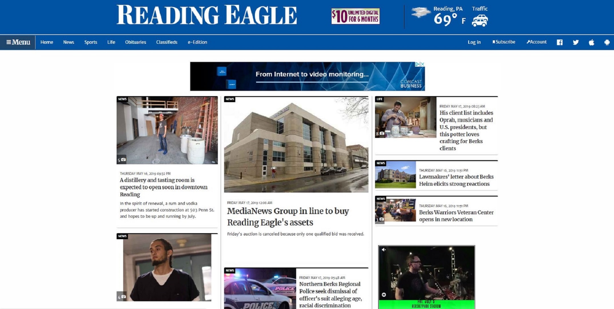 MediaNews Group stands as lone bidder to buy Reading Eagle; auction