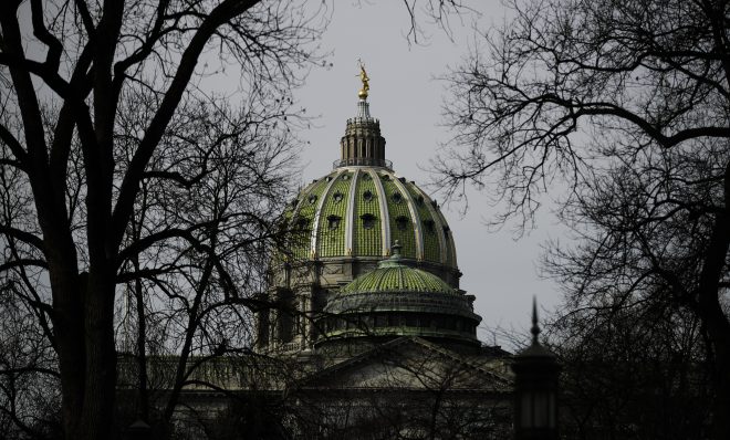 FILE PHOTO: The dome of the Pennsylvania Capitol is visible in Harrisburg. 