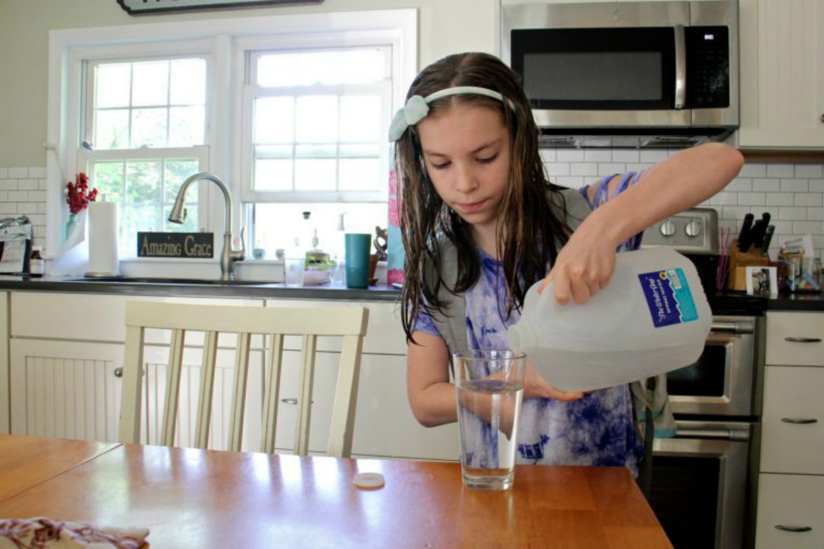 The Cutaiar family drinks only bottled water at her home in Sellersville because her family's well was found to be contaminated with PFAS. 