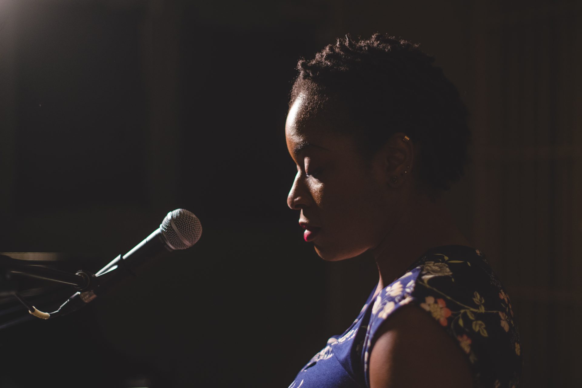 Joy Ike sitting at the piano.