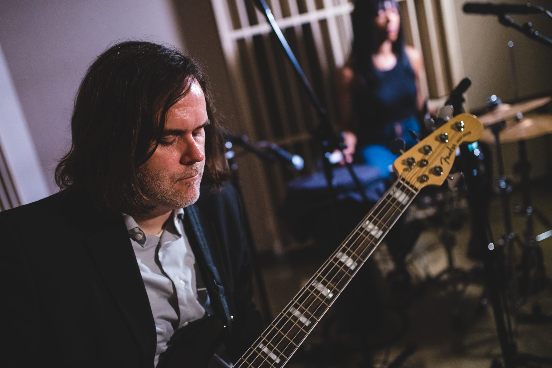 Bassist Jason Rafalak performing.