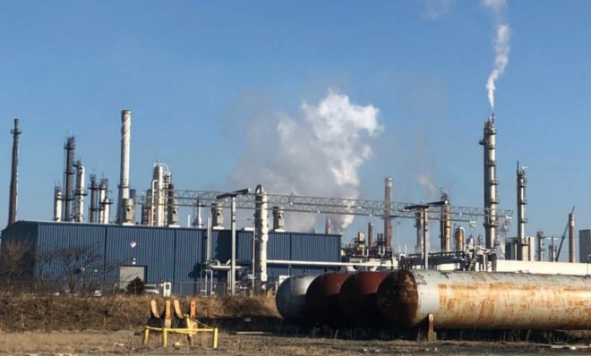 The Delaware City Refining Company will pay a $950,000 penalty for violations of the Clean Air Act dating to 2010. The settlement does not cover violations from a fire that broke out in February, releasing hydrogen sulfide and sulfur dioxide into the air.