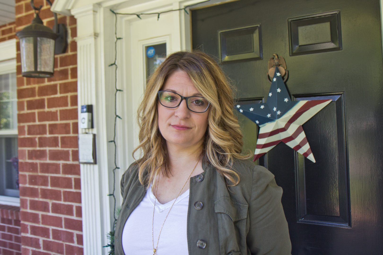 Christa Hayburn, a former PPD officer, at her home in Philadelphia. 
