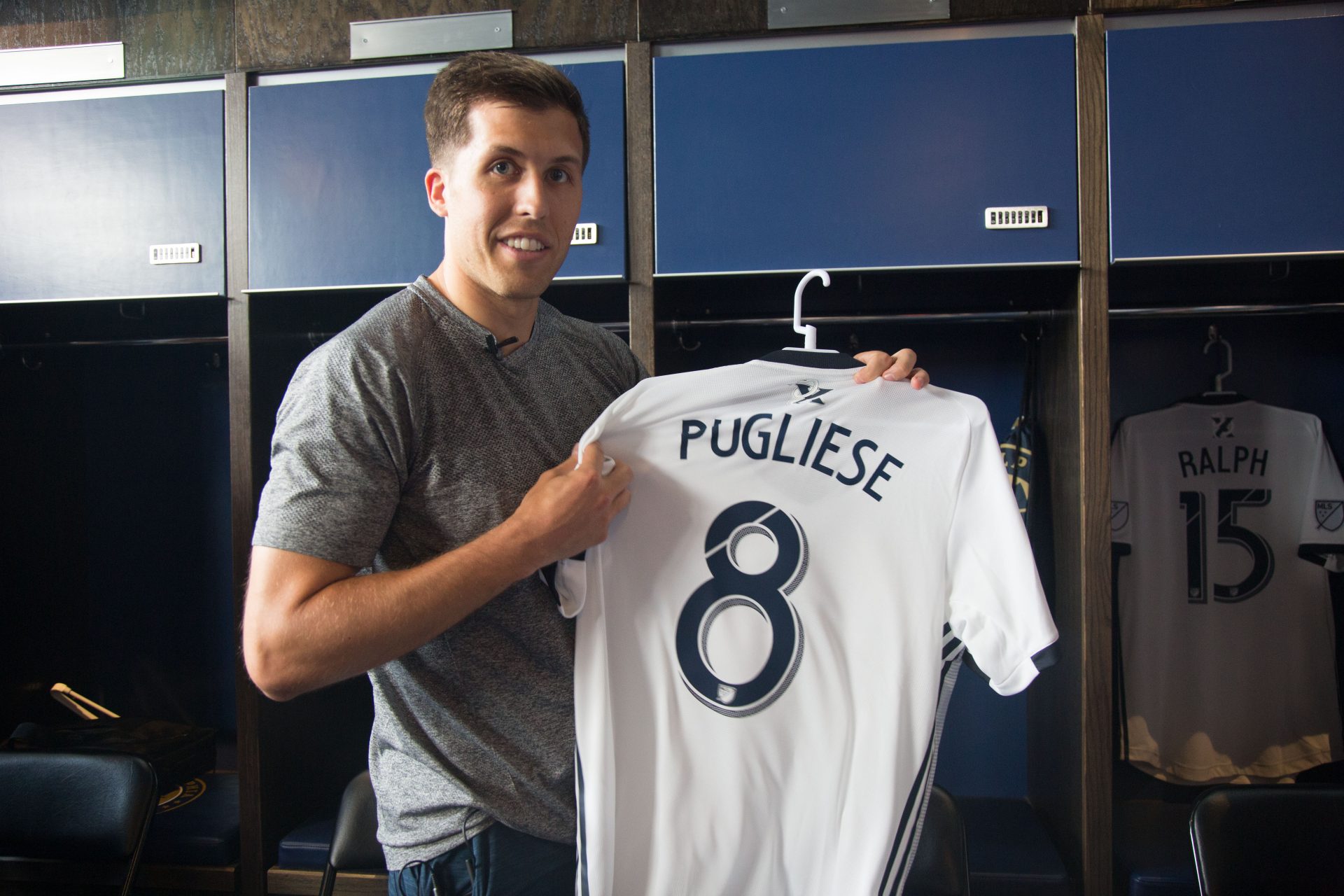 We were presented with customized jerseys upon arrival at the Union fantasy camp. 