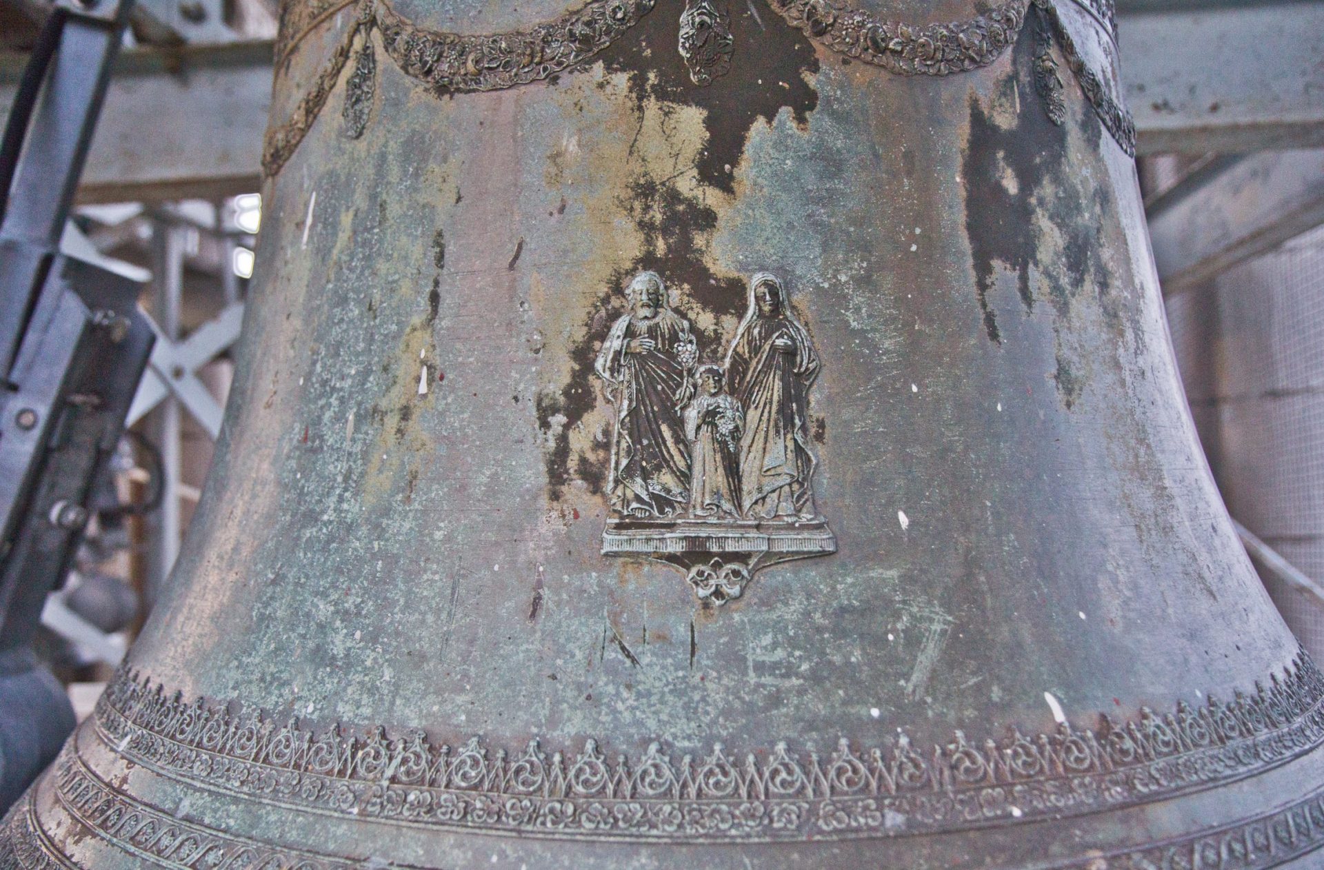 One of the Germantown carillon bells. The carillon was installed in 1900.