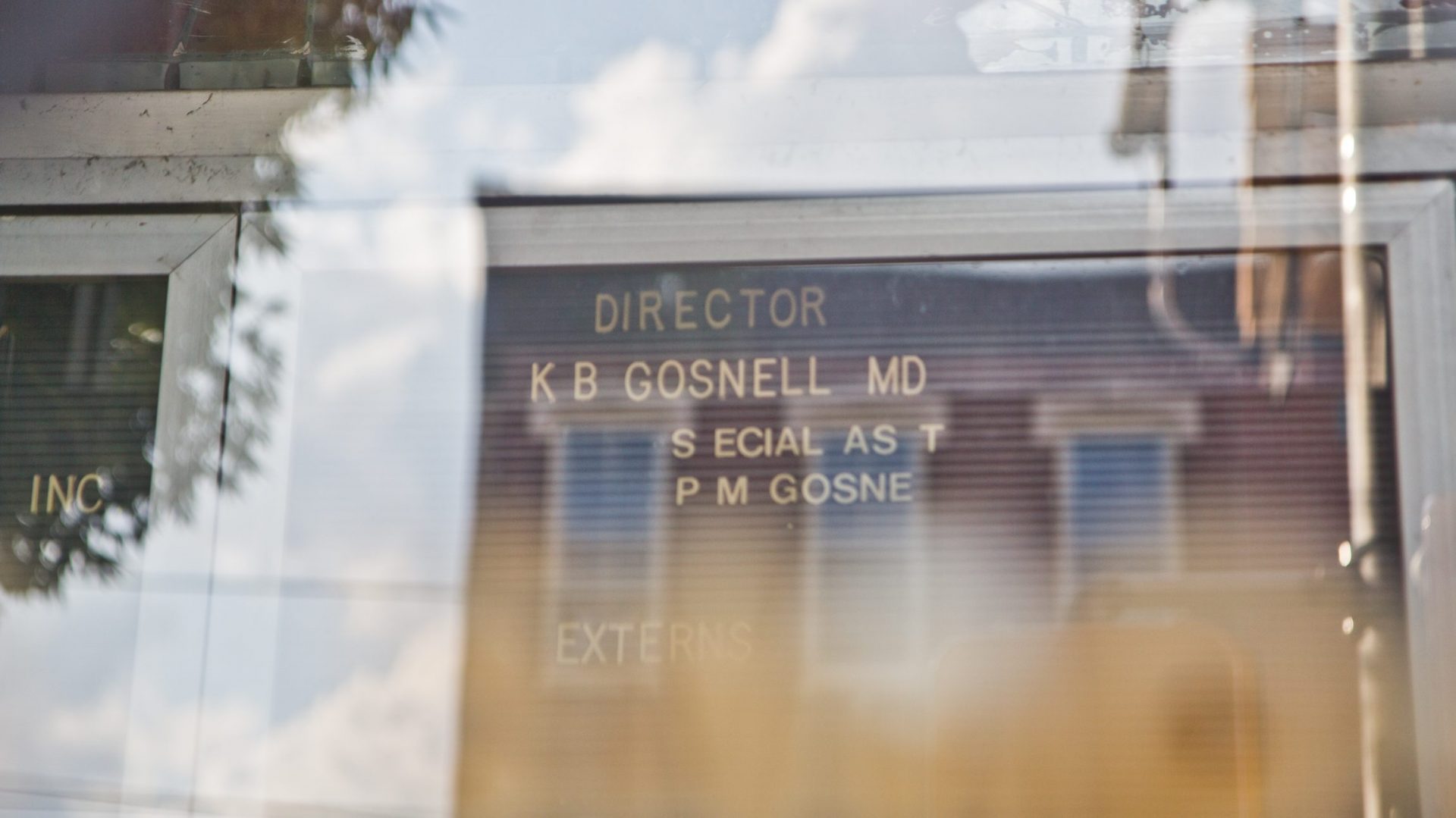 The name of convicted murderer Kermit Gosnell still adorns the door of the former clinic in West Philadelphia.