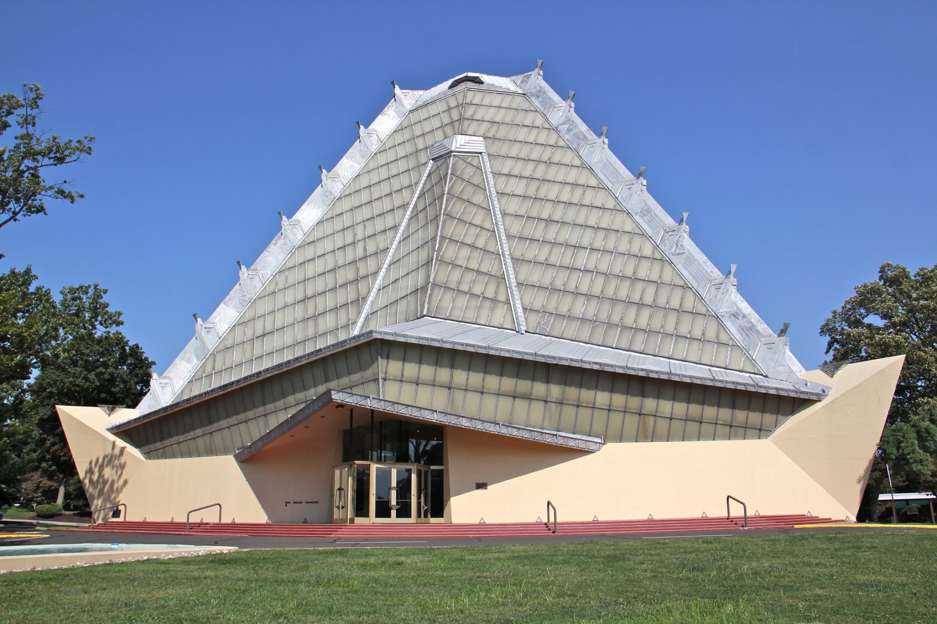 Beth Sholom Synagogue in Elkins Park is the only synagogue designed by architect Frank Lloyd Wright. The building was completed in 1959.
