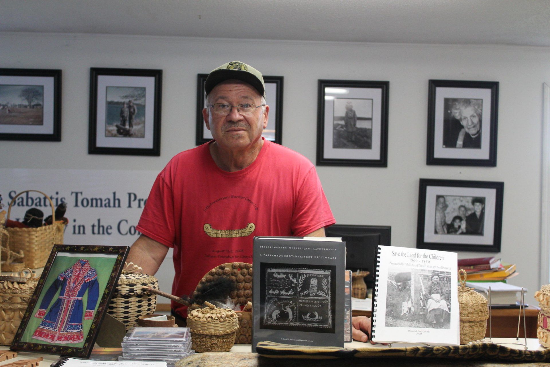Passamaquoddy Tribal Historic Preservation Officer Donald Soctomah stands inside the Passamaquoddy Tribal Museum in Indian Township, Maine.