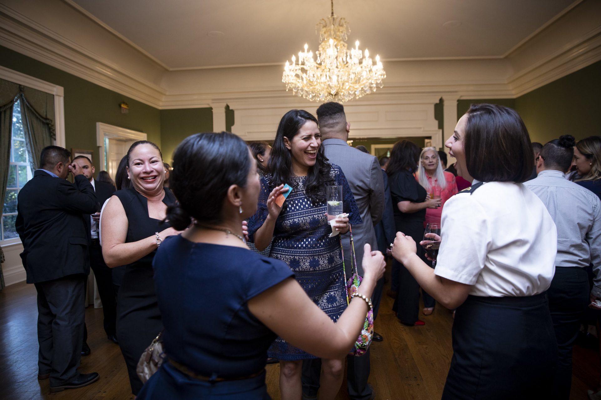 People celebrate Hispanic Heritage Month at the Governor's Residence in Harrisburg on Sept. 24, 2019.