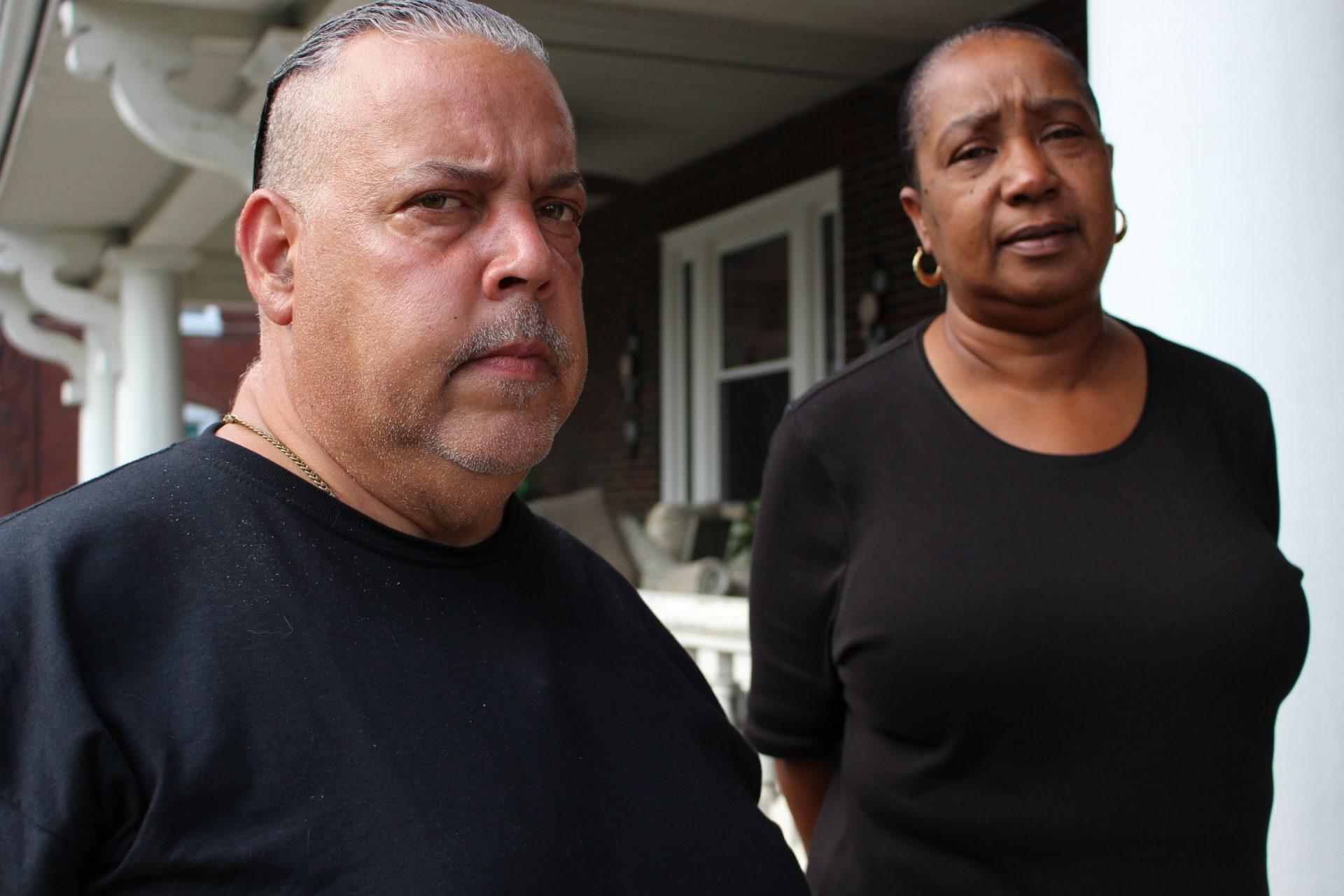 Thomas Matthews and Carmen Riley pose for a photo in Harrisburg, Pa. Relatives of Ty'rique Riley, a 21-year-old inmate at the Dauphin County Prison who died under mysterious circumstances, says they still have questions after a coroner ruled he died of natural causes. Dauphin County Coroner Graham Hetrick said Thursday, Sept. 5, 2019, that Riley had swelling in his brain and blood vessels and clots in his lungs.