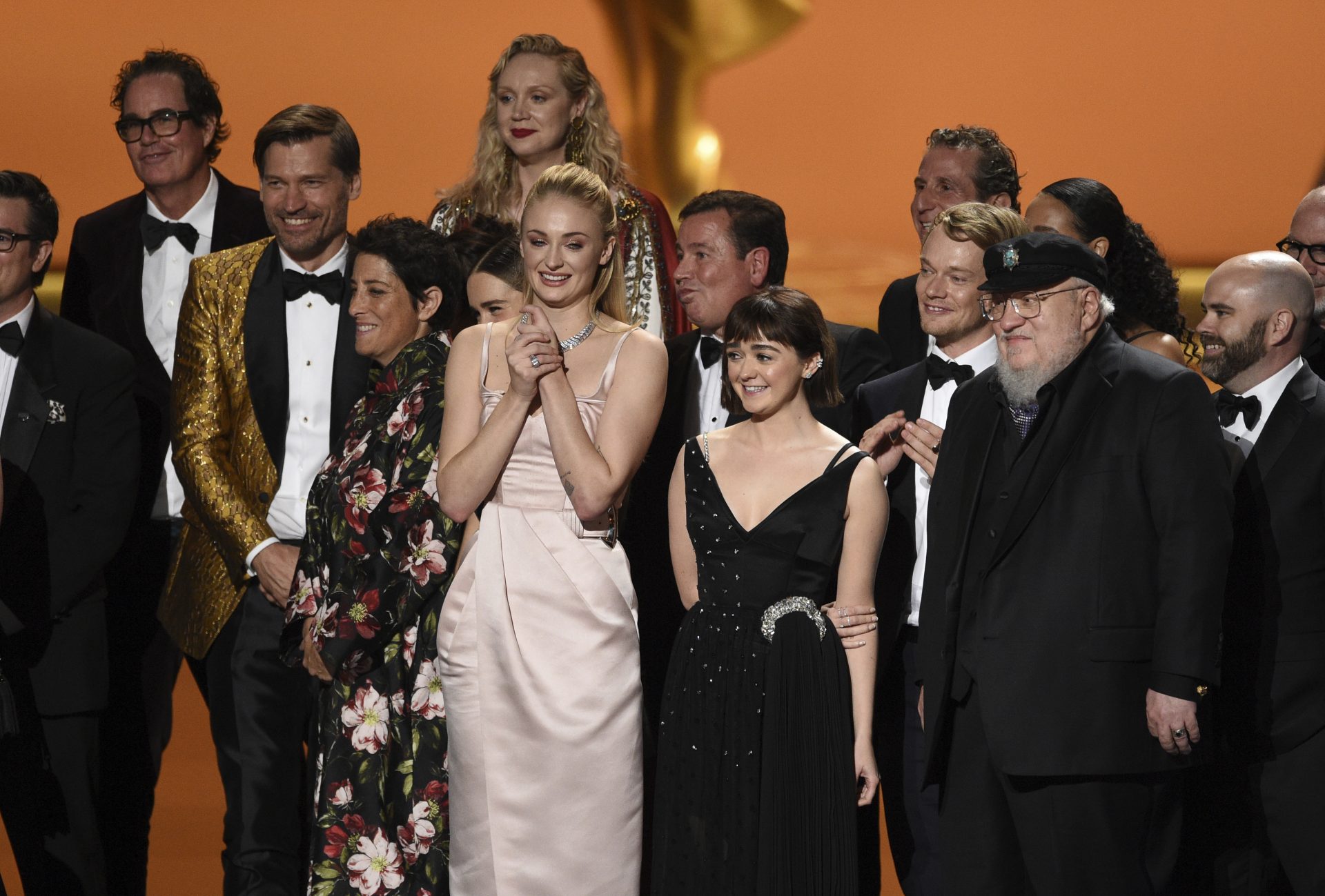 The cast and crew of "Game Of Thrones" accepts the award for outstanding drama series at the 71st Primetime Emmy Awards on Sunday, Sept. 22, 2019, at the Microsoft Theater in Los Angeles.