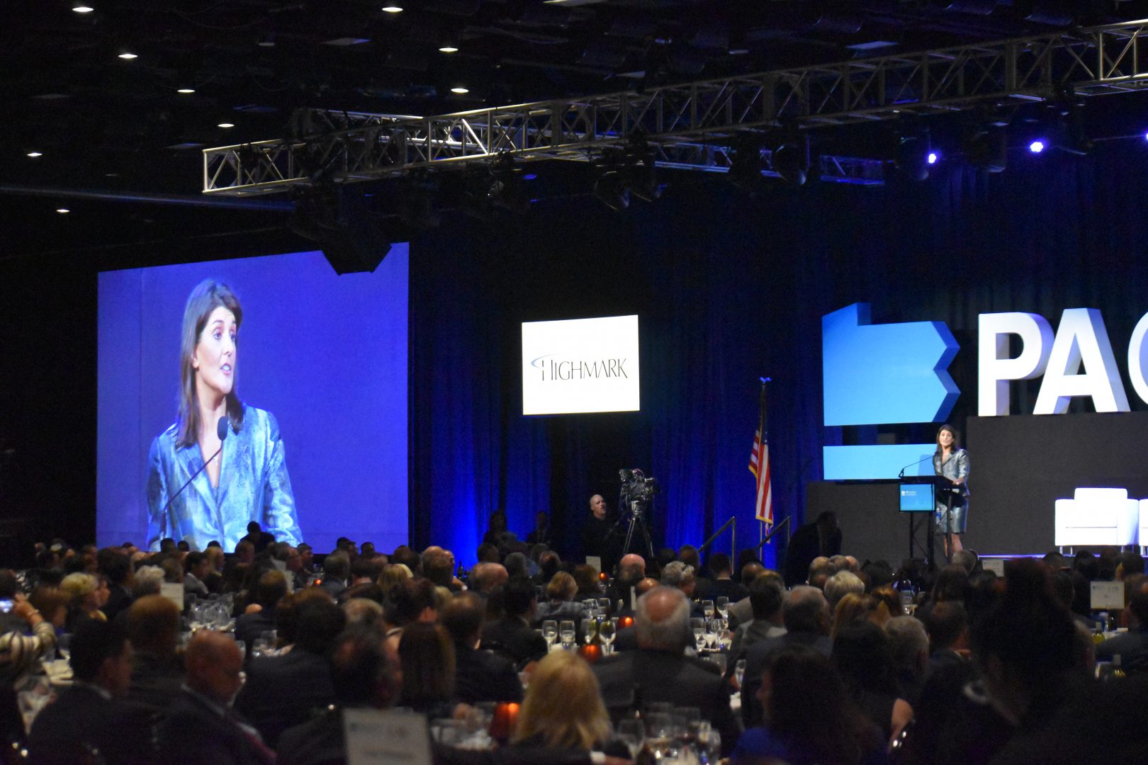Nikki Haley, the former U.S. ambassador to the United Nations, speaks at the annual dinner of the Pennsylvania Chamber of Business and Industry on Sept. 23, 2019.