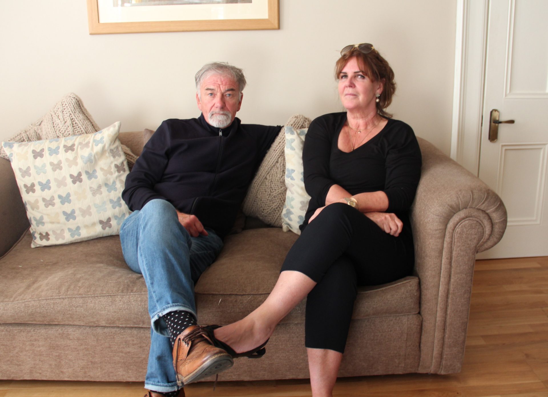 Anne and Stuart Kennedy at their home in Grangemouth, Scotland.