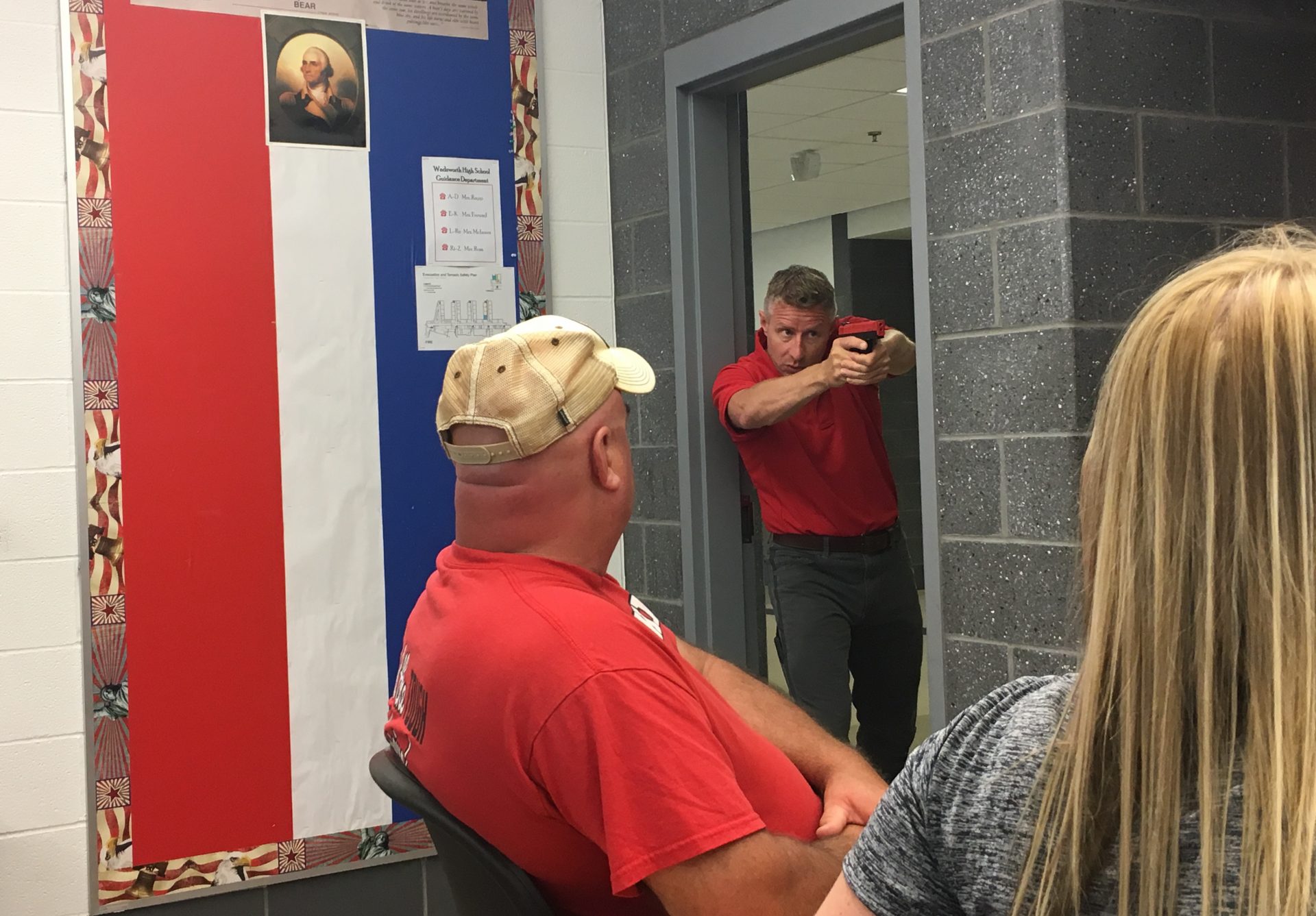 Ohio teachers participate in a school shooting simulation run by FASTER.