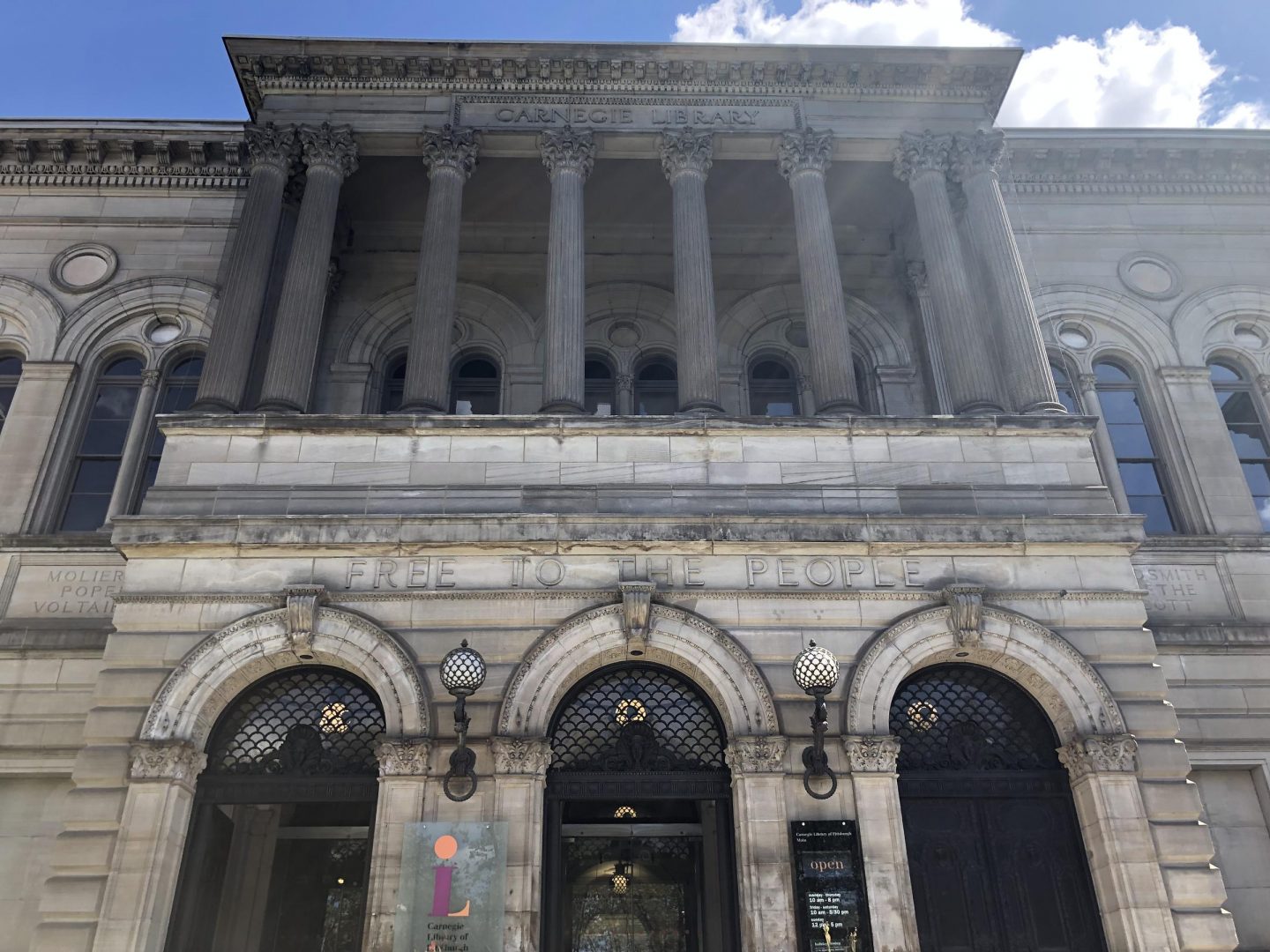 The Carnegie Library of Pittsburgh branches see more than 2.9 million visitors each year. The main branch in Oakland has undergone several transformations, most recently in 2004, when many of the building's original artifacts were uncovered and restored.