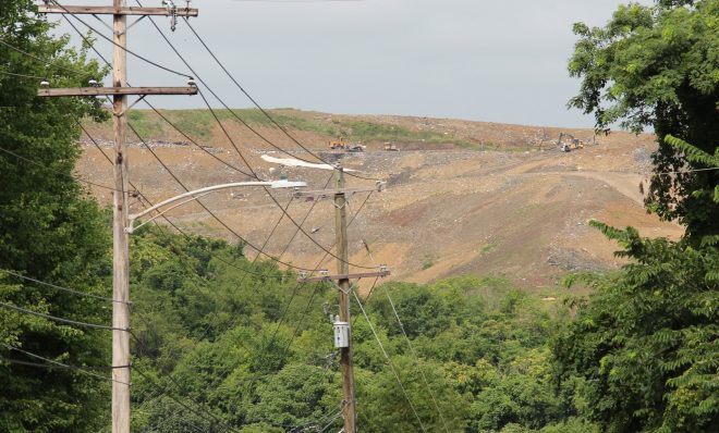 The Westmoreland Sanitary Landfill, which accepts solid fracking waste, is shown in September 2019. Photo: Reid R. Frazier
