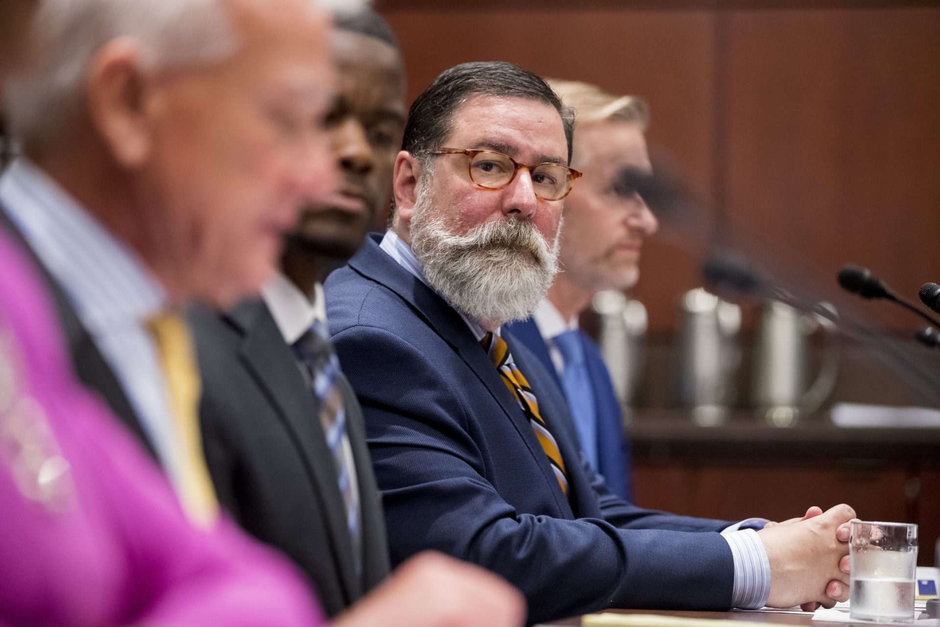 FILE PHOTO: Pittsburgh Mayor Bill Peduto appears before a Senate Democrats' Special Committee on the Climate Crisis on Capitol Hill in Washington, Wednesday, July 17, 2019.