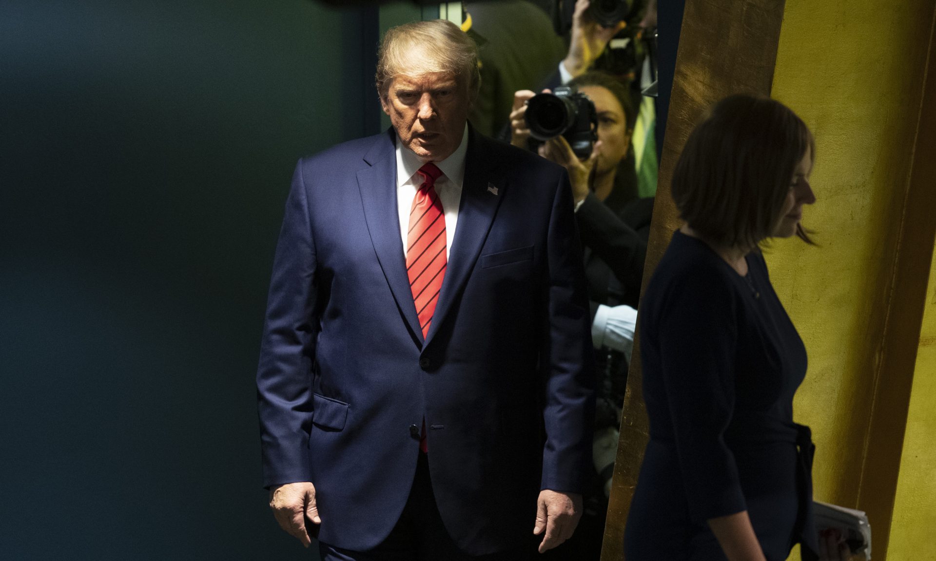 U.S. President Donald Trump arrives to address the 74th session of the United Nations General Assembly at U.N. headquarters Tuesday, Sept. 24, 2019