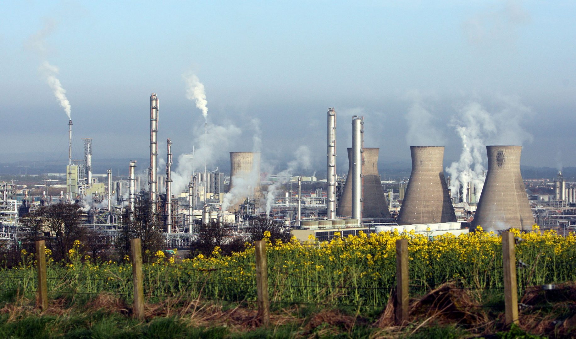 This 2008 file photo shows a view of the INEOS refinery at Grangemouth, Scotland, where ethane imported from Pennsylvania is processed and turned into plastic.  