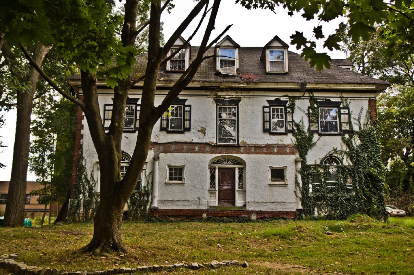 An historic home in need of repair on Upland Way in Overbrook.