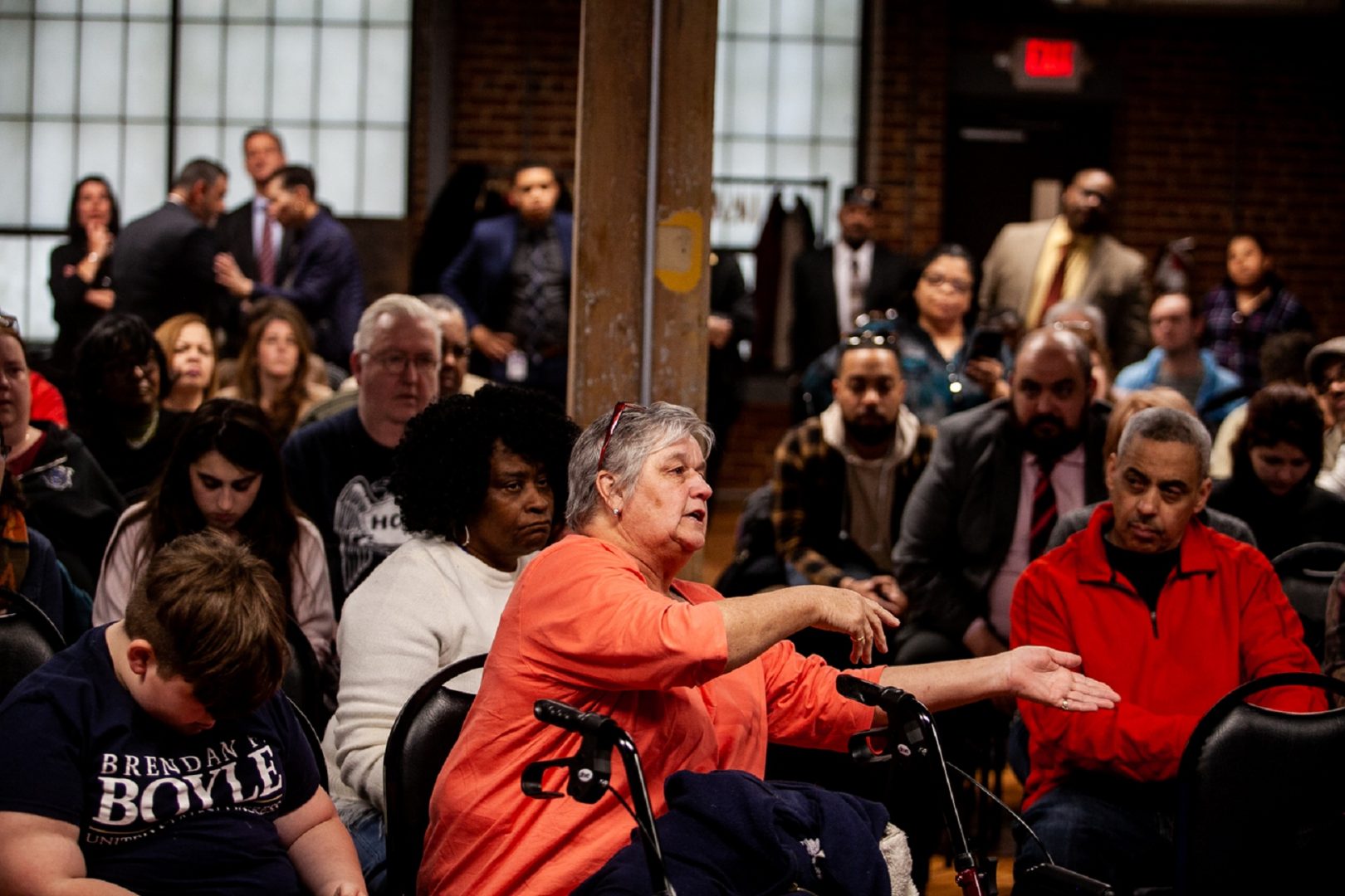 Kensington resident Donna Aument voiced her opposition to a proposed safe injection site at a meeting to update residents on the ongoing Philadelphia Resilience Project's efforts in combating the opioid epidemic.