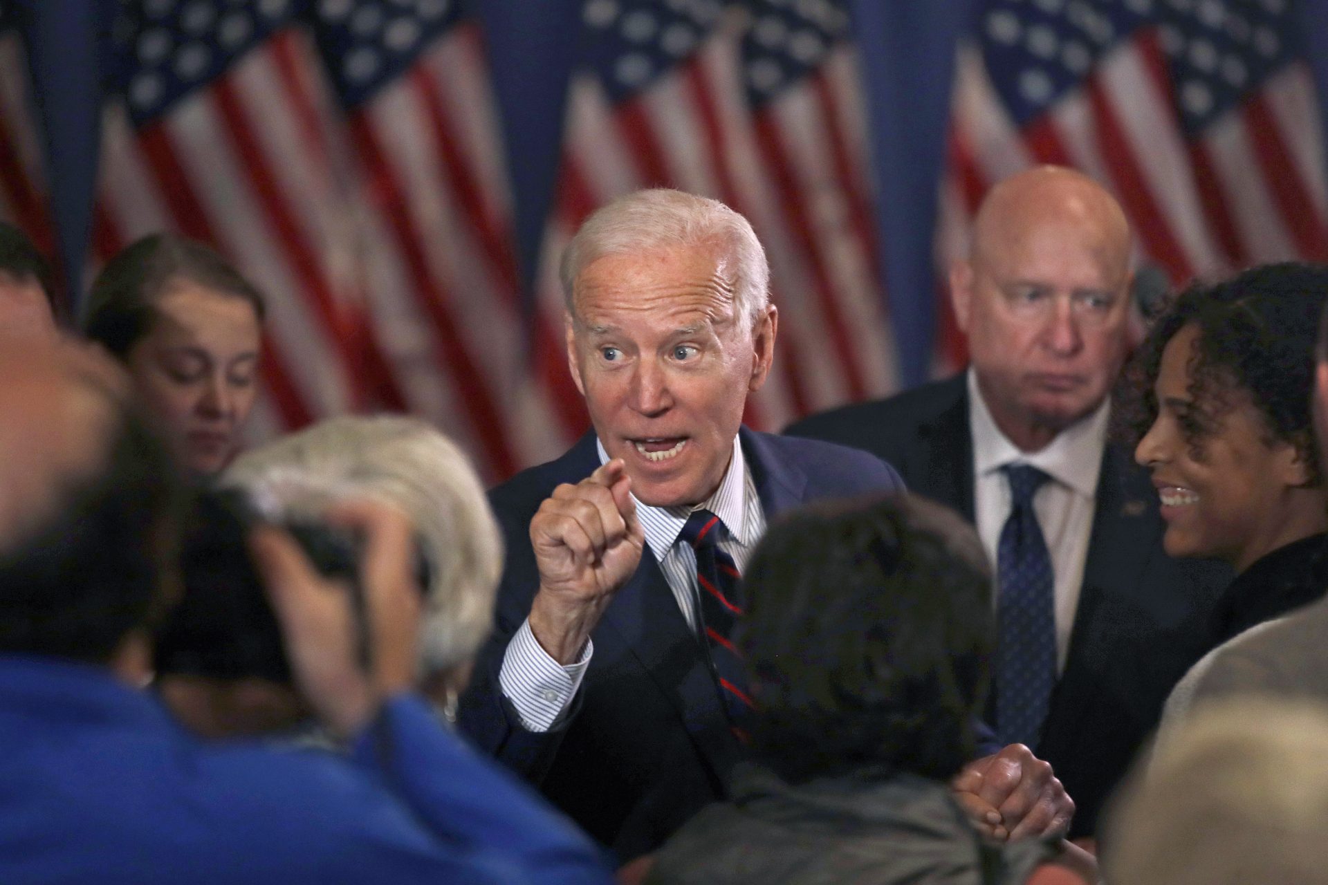 Democratic presidential candidate and former Vice President Joe Biden speaks to people at a campaign event, Wednesday, Oct. 9, 2019, in Rochester, N.H.