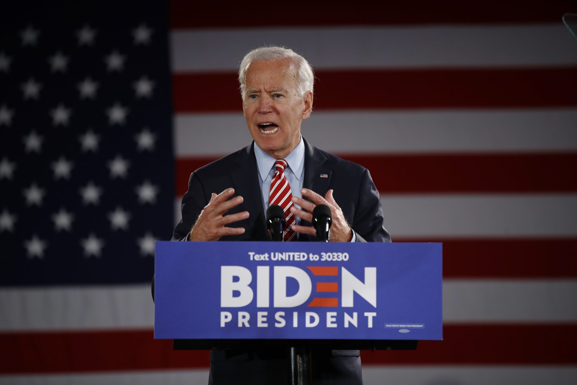 Democratic presidential candidate former Vice President Joe Biden speaks during a campaign event, Wednesday, Oct. 23, 2019, in Scranton, Pa.