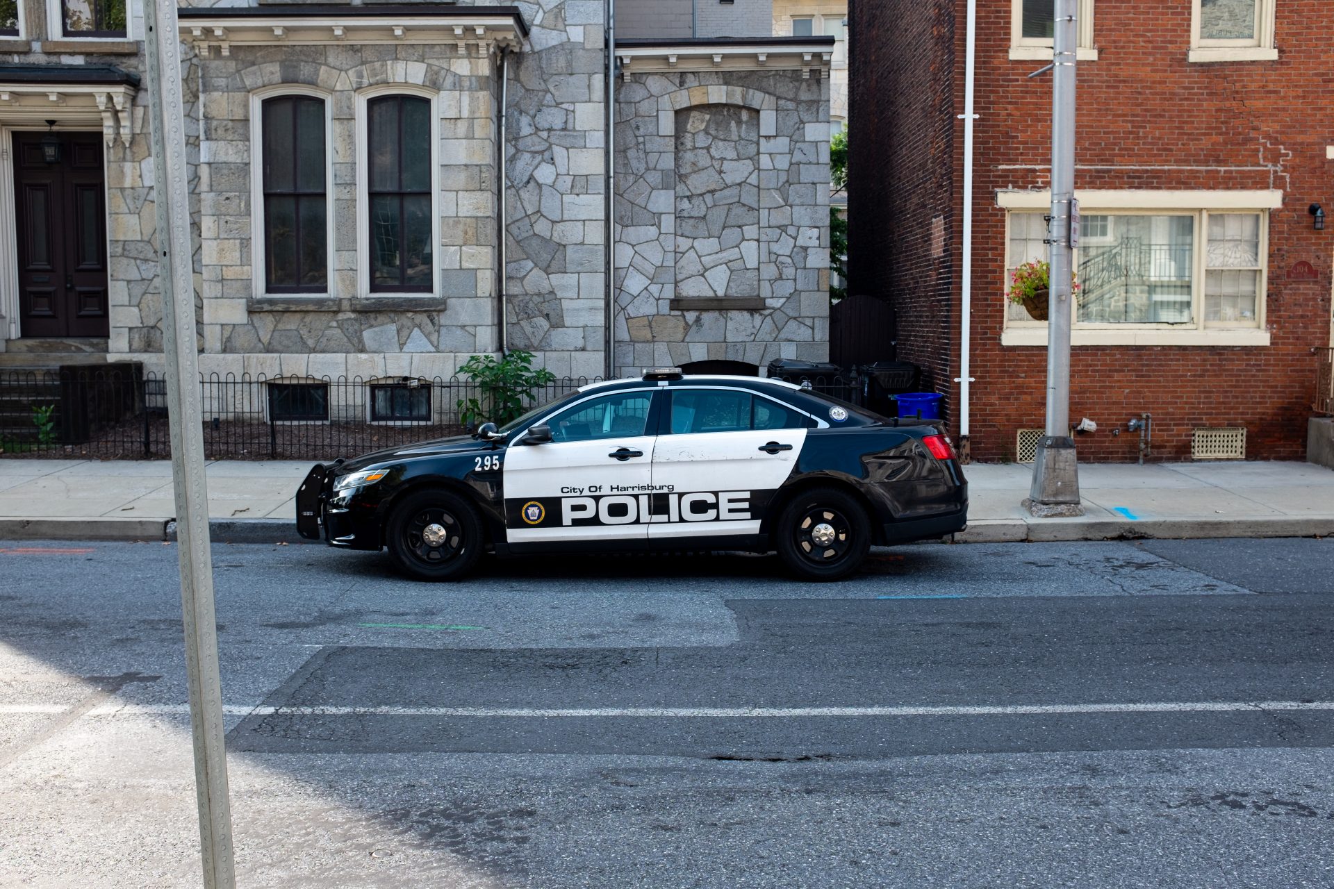 A Harrisburg Police car is seen on the street in Harrisburg on Aug. 19, 2019.
