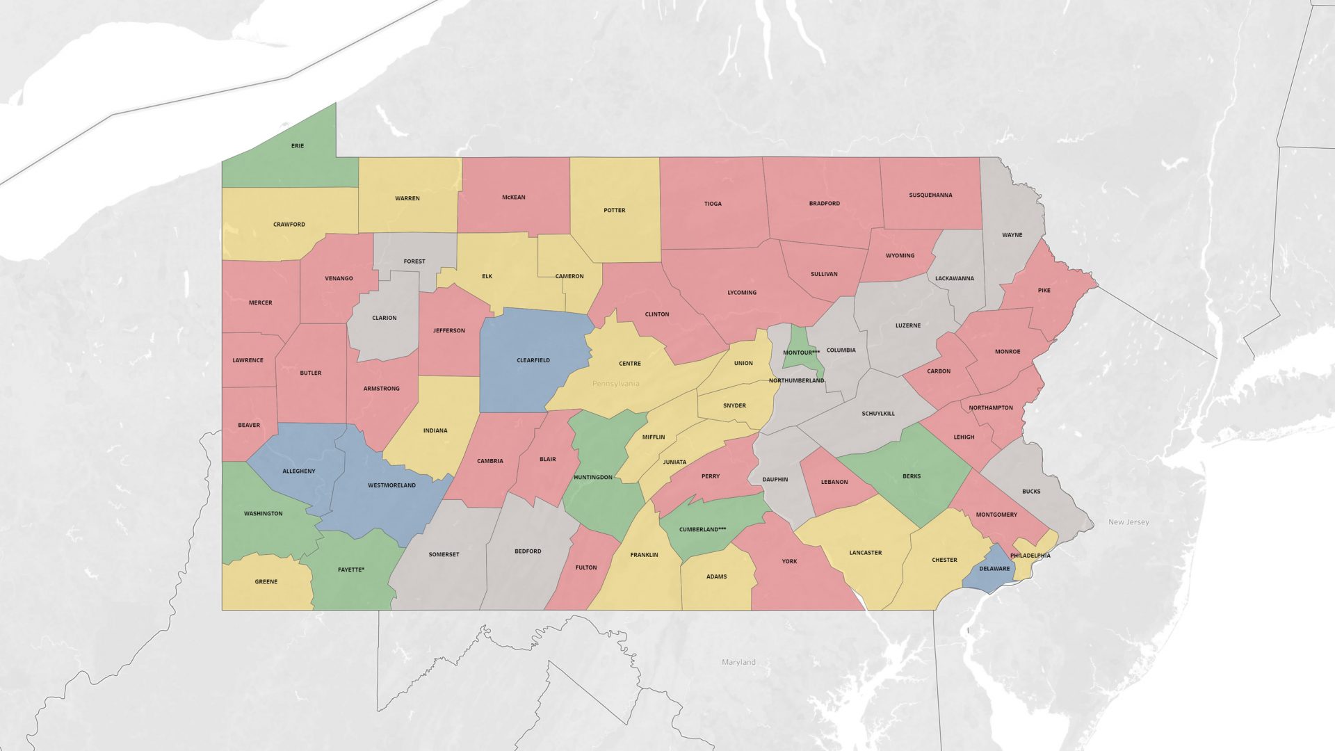 map of counties in pa New Voting Systems About To Launch In More Than Half Of