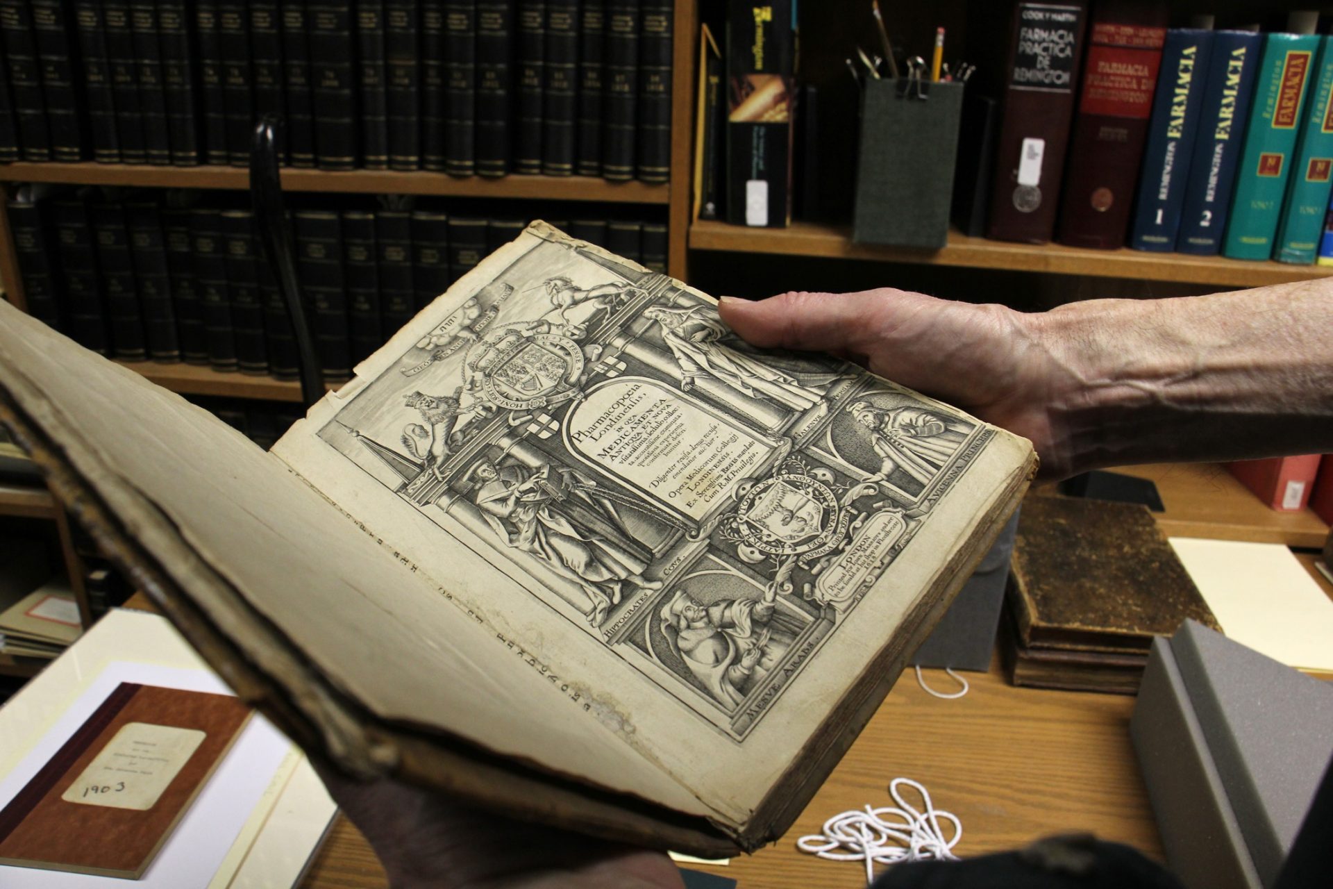 A rare first edition of the Pharmacopoeia Londinensis from 1618 is among the artifacts held by the University of the Sciences.