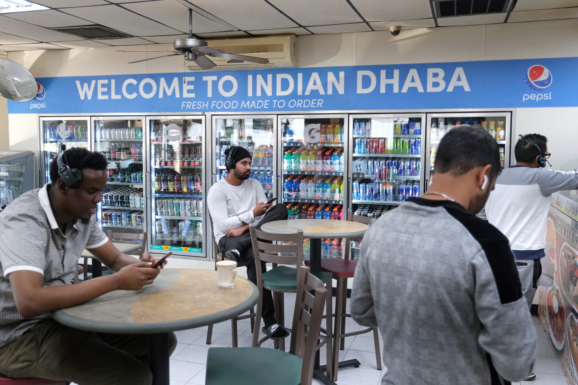 A look inside Eat Spice on Oct. 24, 2019, in the truck stop on route 534 off I-80 in White Haven, Pennsylvania. The restaurant caters to members of the Sikh community and as there is a large population of truckers from that community, the Indian Dhaba and Mediterranean dishes become hard to find on the road.