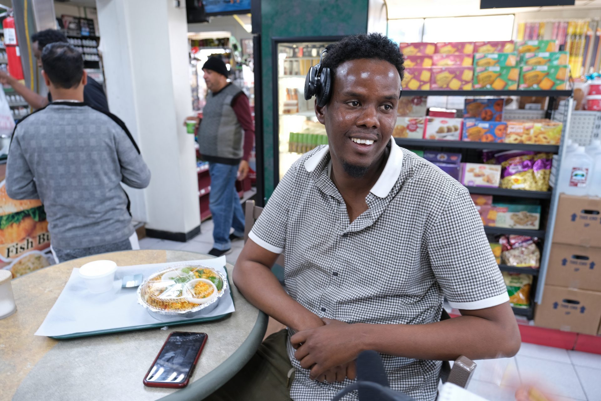 Yousef Dahar, of Minnesota, talks while inside Eat Spice on Oct. 24, 2019, in the truck stop on route 534 off I-80 in White Haven, Pennsylvania. The restaurant caters to members of the Sikh community and as there is a large population of truckers from that community, the Indian Dhaba and Mediterranean dishes become hard to find on the road.