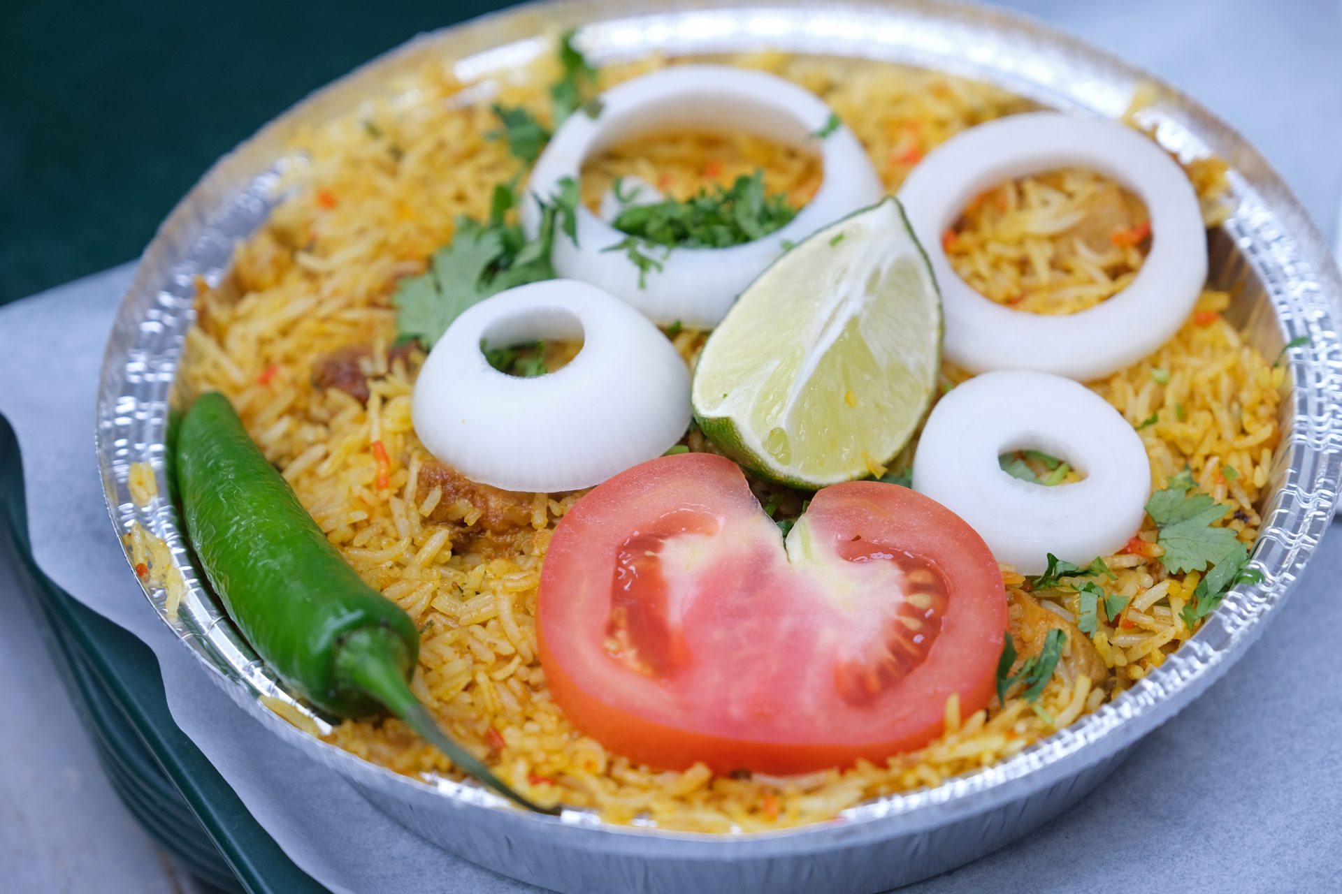 Chicken Biryani is on the menu at Eat Spice on Oct. 24, 2019, in the truck stop on route 534 off I-80 in White Haven, Pennsylvania. The restaurant caters to members of the Sikh community and as there is a large population of truckers from that community, the Indian Dhaba and Mediterranean dishes become hard to find on the road.