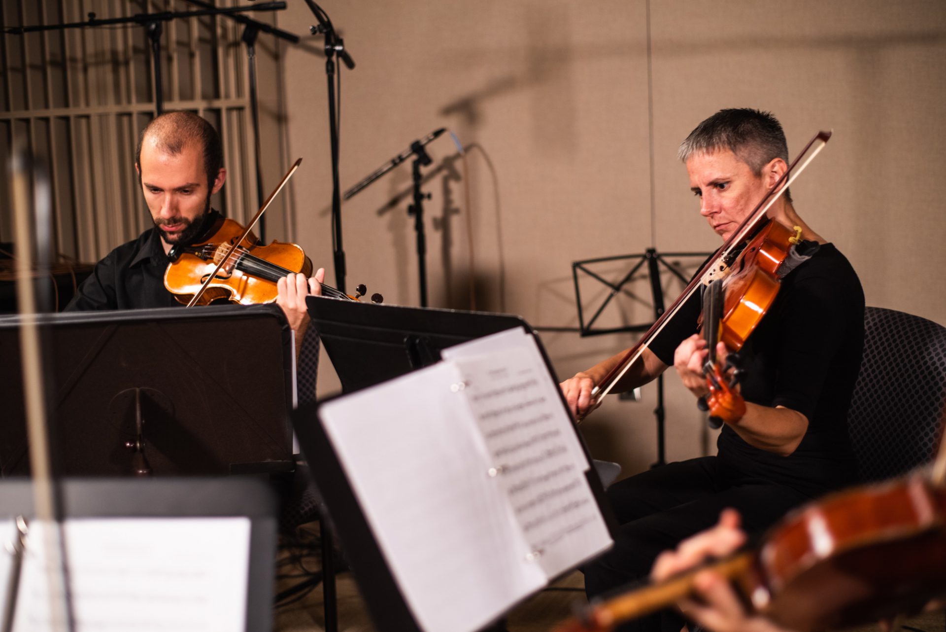 Greg Glessner and Mary Firestone performing with Sempre Dolce