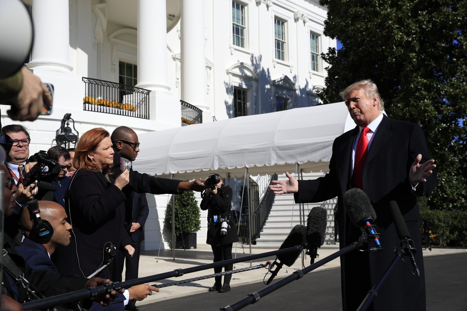 President Donald Trump arrives the White House Sunday, Nov. 3, 2019 in Washington. 