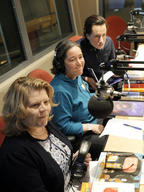 Smart Talk guests Catherine Lawrence, Travis Kurowski, Ph.D, and Carolyn Blatchley brought a selection of their book recommendations to the Smart Talk studio on December 4, 2019.