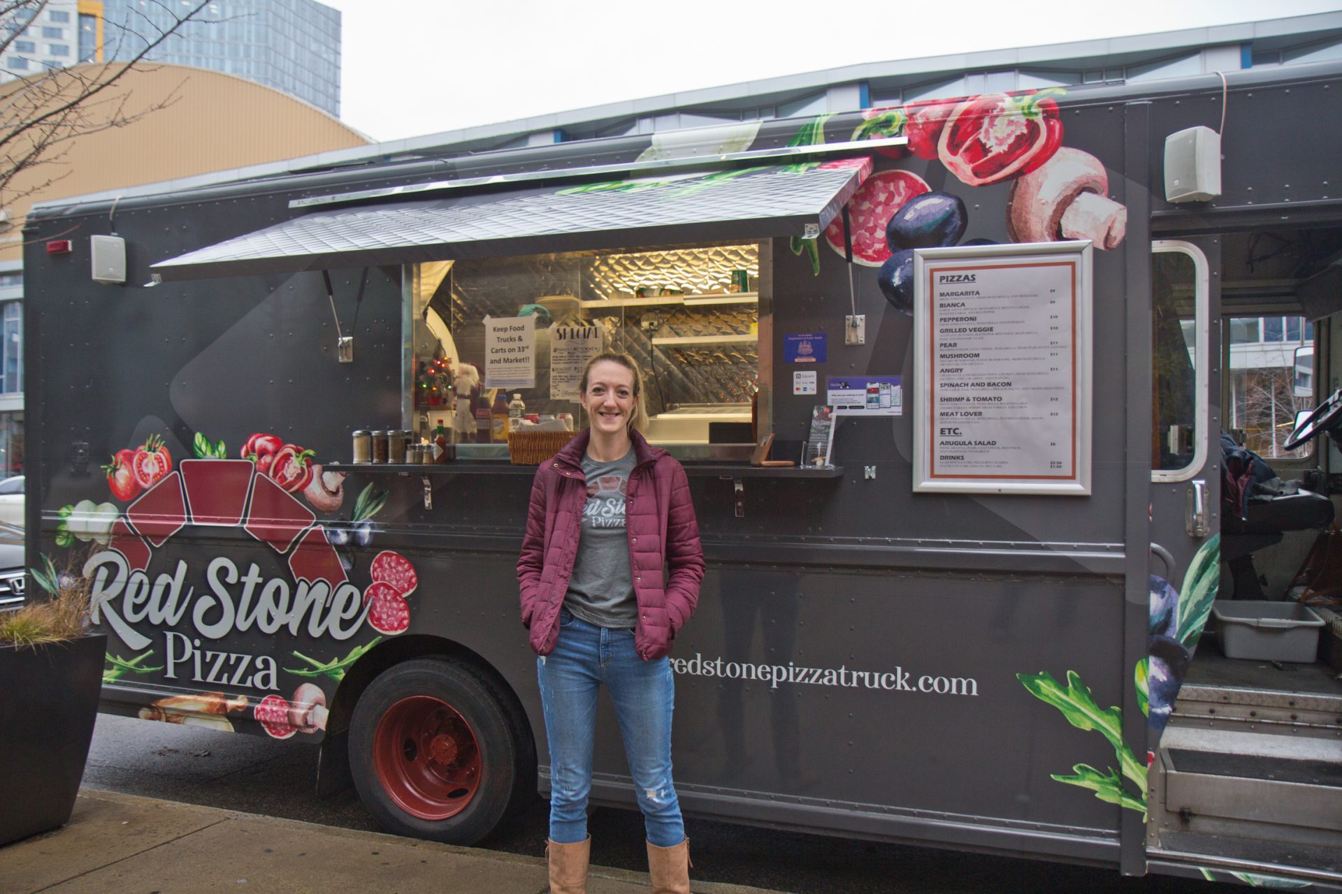 Jessica Caldwell is the owner of the Red Stone Pizza food truck.
