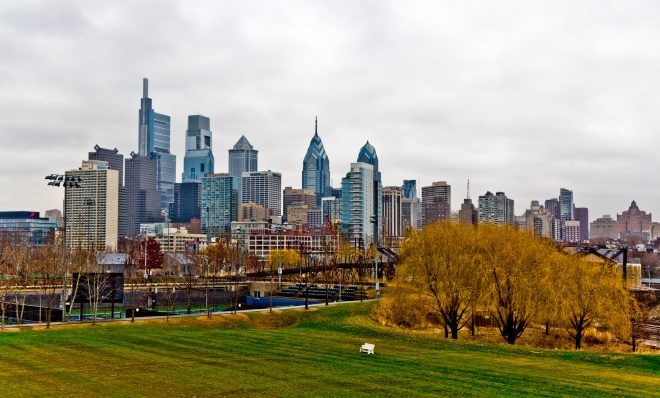 The Philadelphia skyline.
